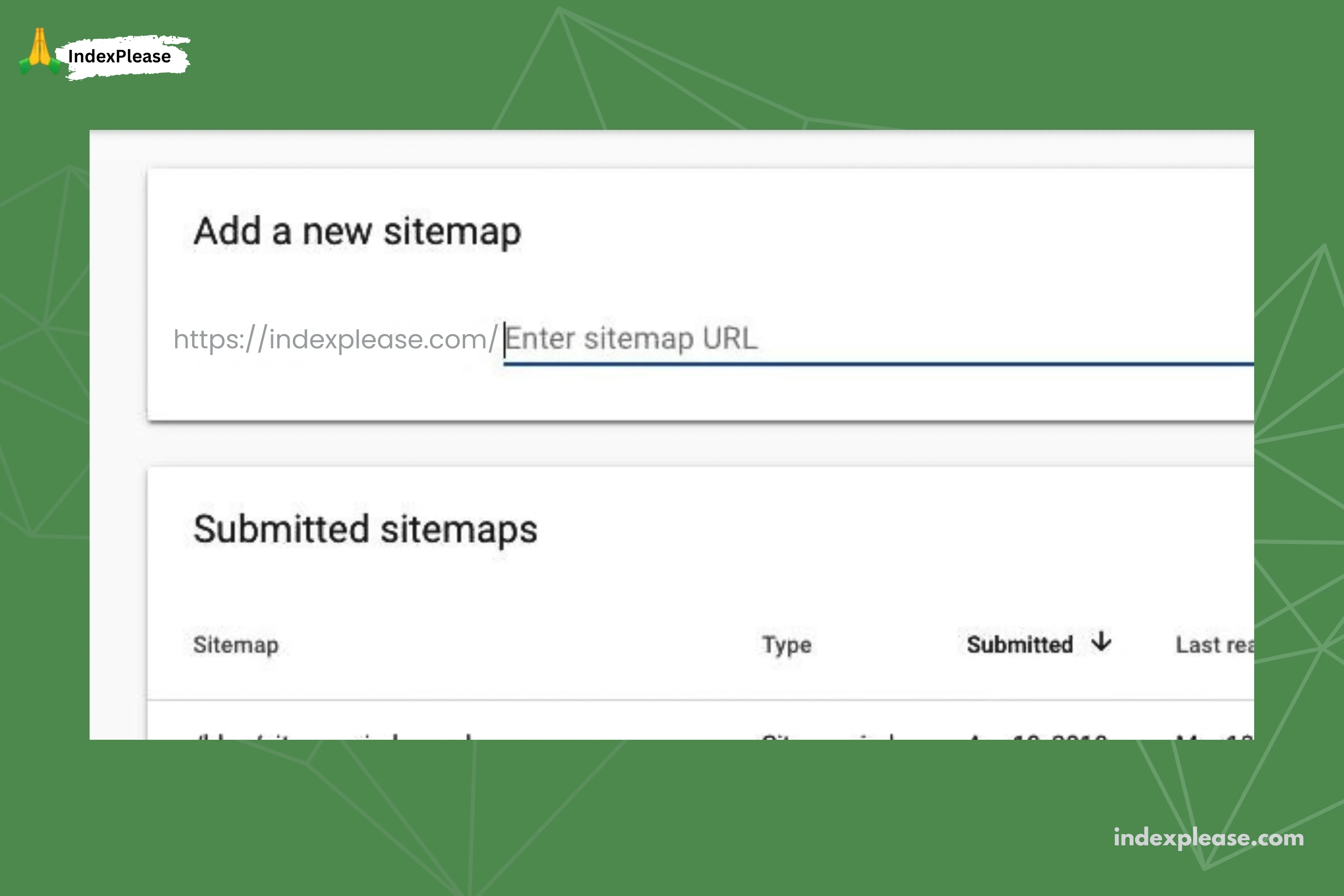 Submit Your Sitemap to Google, IndexPlease