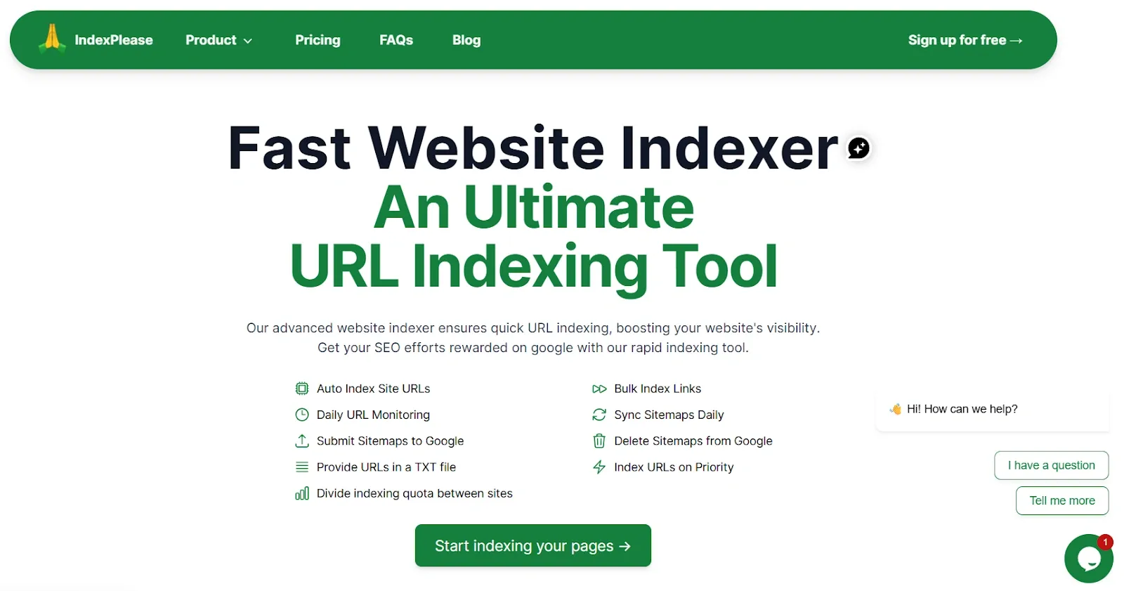 IndexPlease landing page