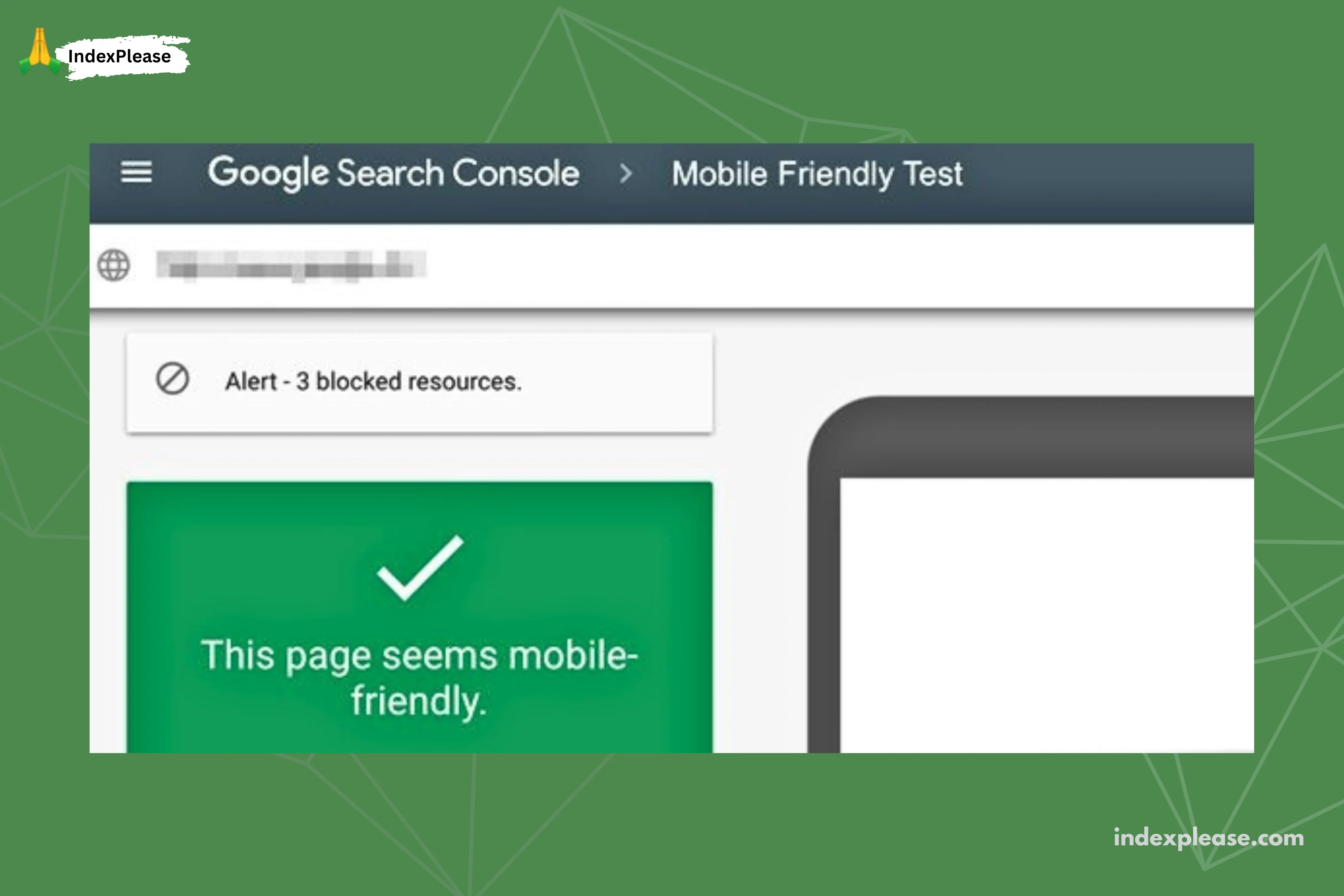 Optimize site for mobile, IndexPlease
