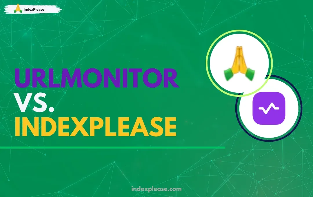 URLMonitor vs. IndexPlease, IndexPLease logo and URLMonitor Logo
