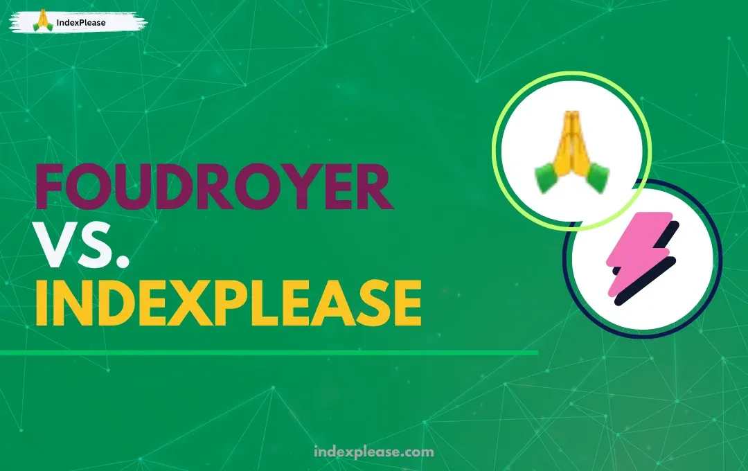 Foudroyer vs. IndexPlease, IndexPLease logo and Foudroyer Logo
