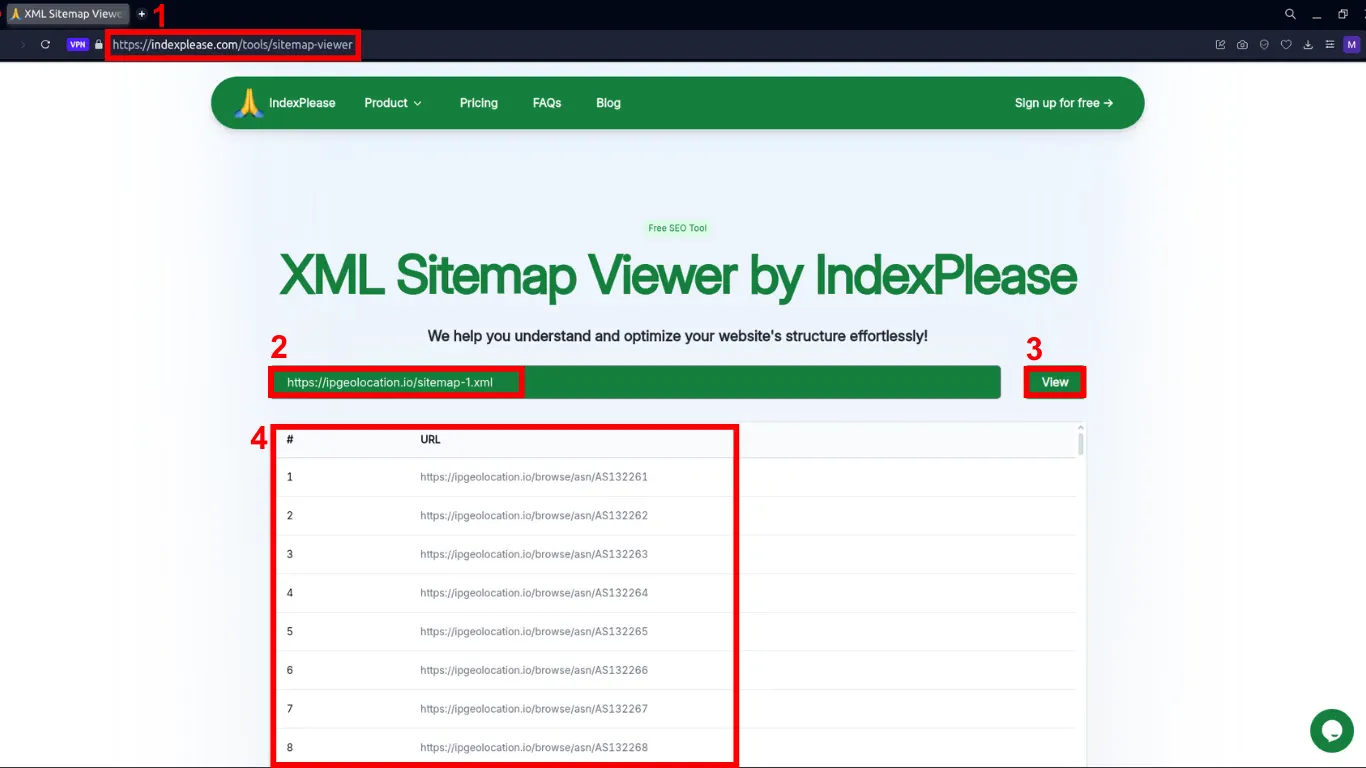 Guideline for stepwise using XML Sitemap Viewer