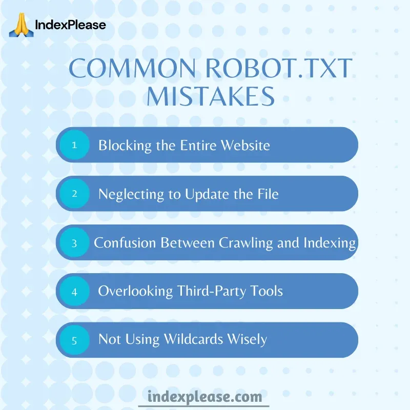 List of common robots.txt mistakes