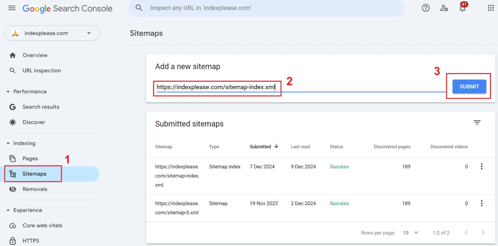 Steps to be followed for inserting sitemap in Google Search Console